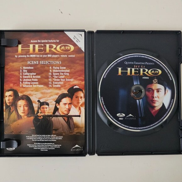 Hero DVD 2001 Widescreen - Jet Li, Tony Leung, Maggie Cheung, Zhang Ziyi, Donnie - Picture 2 of 3